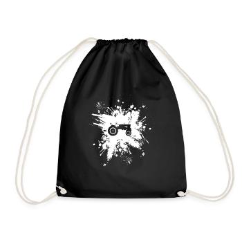 Tractor Farmer Tractors Farmers Tractor Drivers - Drawstring Bag - black - Front