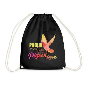 Dove - Drawstring Bag - black - Front