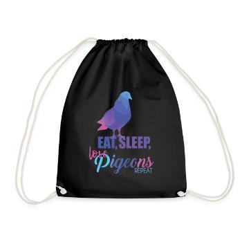 Dove - Drawstring Bag - black - Front