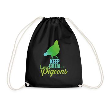 Dove - Drawstring Bag - black - Front