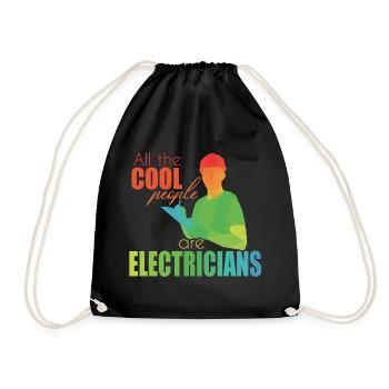 Électriciens - Sac de sport léger - noir - Devant