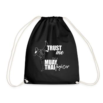 Muay Thai - Drawstring Bag - black - Front