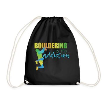 Bouldern - Turnbeutel - Schwarz - Vorne