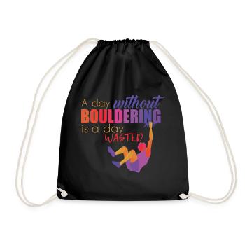 Bouldering - Drawstring Bag - black - Front