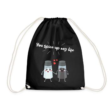Cadeau de paire de salières et de poivrières pour les chefs - Sac de sport léger - noir - Devant