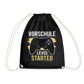 Vorschule Level Started - Turnbeutel - Schwarz - Vorne