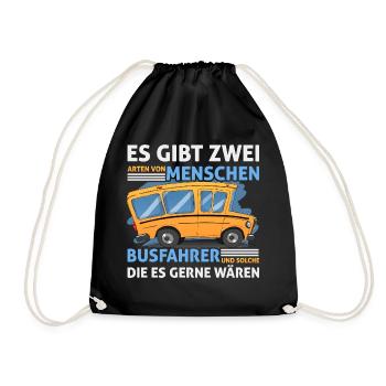 Busfahrer - Turnbeutel - Schwarz - Vorne