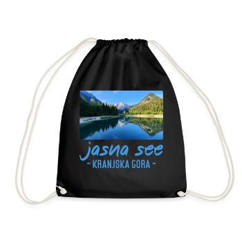 Jasna Lake Kranjska Gora Slovenia - Drawstring Bag - black - Front