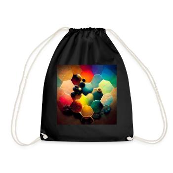 Un casse-tête avec des molécules - Sac de sport léger - noir - Devant