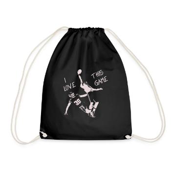 Football Saying I love this game Catch Receiver - Drawstring Bag - black - Front