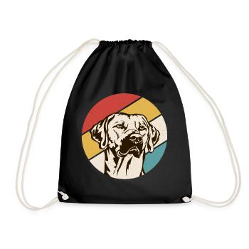 Rhodesian Ridgeback Hund - Turnbeutel - Schwarz - Vorne