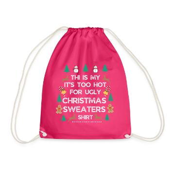 Pull de Noël - Sac de sport léger - fuchsia - Devant