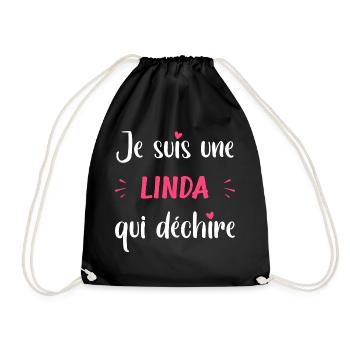 Je suis une LiNDA qui déchire - Sac de sport léger - noir - Devant