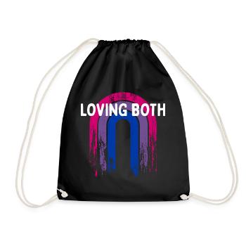 Aimer les deux bisexuels LGBTQ Bi Pride genre - Sac de sport léger - noir - Devant