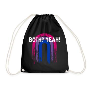 Les deux oui Bisexuel LGBTQ Bi Pride Asexual Dictons - Sac de sport léger - noir - Devant