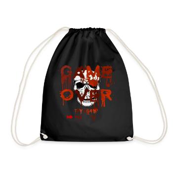 Game Over Bloody Gaming - Drawstring Bag - black - Front