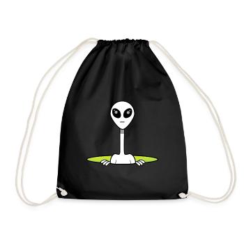 Alien de l’espace - Sac de sport léger - noir - Devant