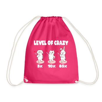 Rodent Animals Insane Percentage Collection Title - Drawstring Bag - fuchsia - Front