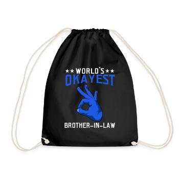 Relative Sister Brother Sibling Collection - Drawstring Bag - black - Front