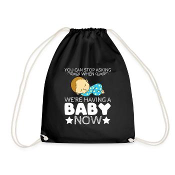 Title of tee-shirt de parentalité grossesse: - Sac de sport léger - noir - Devant