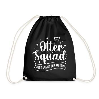 Cute Otter Squad Wald Tier & Tierwelt Natur - Turnbeutel - Schwarz - Vorne