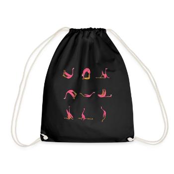 Pink Flock Flamingo Feminine Ballett Tee für Gym - Turnbeutel - Schwarz - Vorne