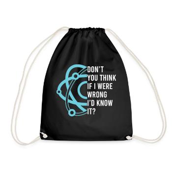 Ne pensez-vous pas que si je me trompais, je - Sac de sport léger - noir - Devant