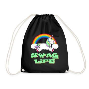 Swag Life Fairy Tale Magic Colorful Myth - Drawstring Bag - black - Front