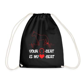 Dein Beat ist mein Beat Design Horsing Shirt für - Turnbeutel - Schwarz - Vorne