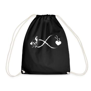 Infinity Life Is Better With Horses Design - Sac de sport léger - noir - Devant