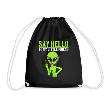Dites bonjour à mon petit ami Design de T-shirt - Sac de sport léger - noir - Devant