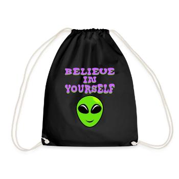 Croyez en vous-même Conception de T-shirt de - Sac de sport léger - noir - Devant