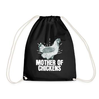 Mother Of Chicken Chick Lover? T-shirt design - Drawstring Bag - black - Front