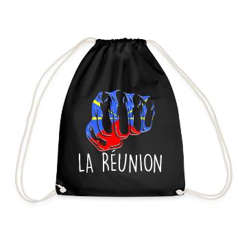 La Réunion Ein starkes Volk Reunionesisches Geschenk - Turnbeutel - Schwarz - Vorne