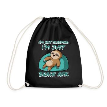 Sleepy Slow Animal Lovers Sloth Apparel I'm Not - Drawstring Bag - black - Front