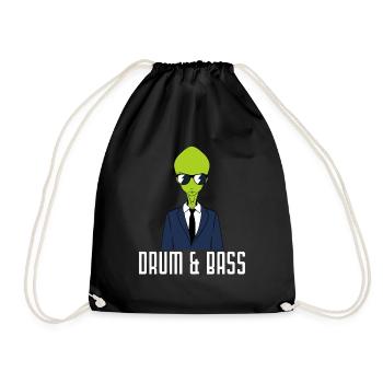 Drumming Shirt For Drummers "Drum & Bass Aliens" - Sac de sport léger - noir - Devant