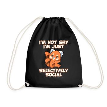 Je ne suis pas timide, je suis juste - Sac de sport léger - noir - Devant