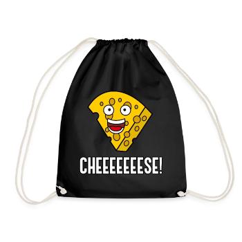 Cheesemaking Funny Saying Organic Food - Drawstring Bag - black - Front