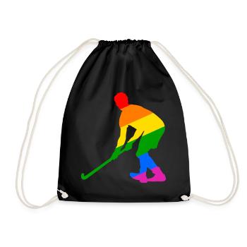 LGBTQ Feldhockeyspieler - Turnbeutel - Schwarz - Vorne
