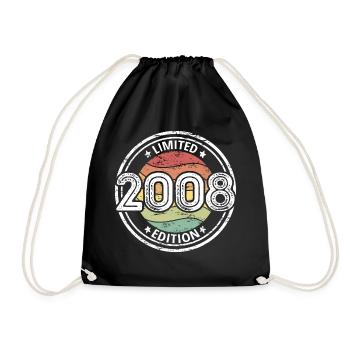 Year 2008 limited Edition 15th birthday - Drawstring Bag - black - Front