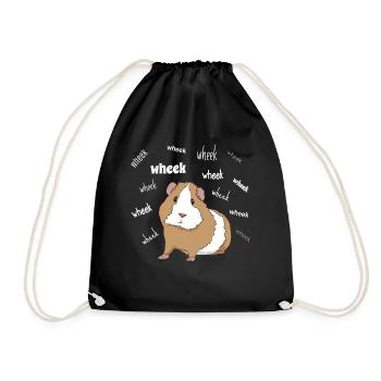 Wheek Mignon Cochon d'Inde Chemise Pour Les - Sac de sport léger - noir - Devant