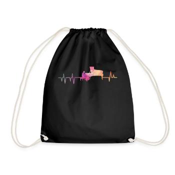 Tolles Geschenk-Shirt für Musiker "Piano" T-Shirt - Turnbeutel - Schwarz - Vorne