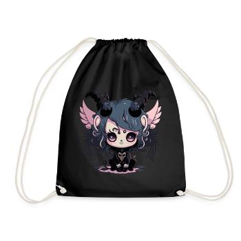 Kawaii Demon Girl - Kawaii Anime Baby Devil - Turnbeutel - Schwarz - Vorne