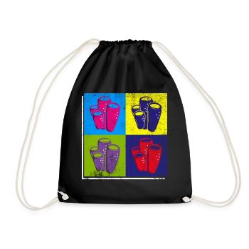 Gods Wisdom, récifs coralliens, emploi, océan, - Sac de sport léger - noir - Devant