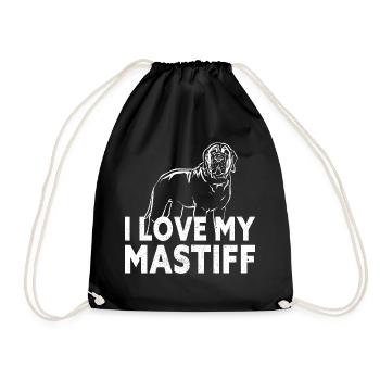 Mastiff Hund Old English Mastiff - Turnbeutel - Schwarz - Vorne