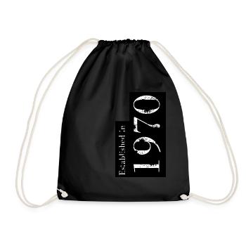 Established in 1970 Shirt - Drawstring Bag - black - Front