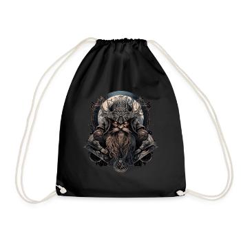 Viking Norseman: Design nordique élégant - Sac de sport léger - noir - Devant
