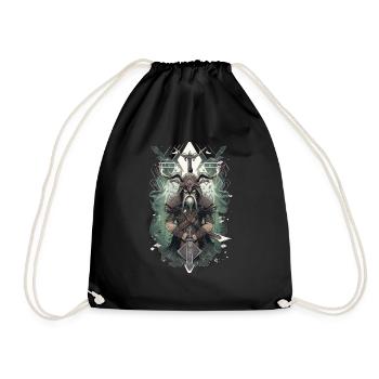 Viking Norseman: Design nordique élégant - Sac de sport léger - noir - Devant
