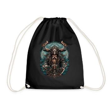 Viking Norseman: Design nordique élégant - Sac de sport léger - noir - Devant