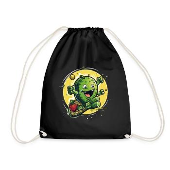 Pickleball Picklepaddle Pickle Sport - Drawstring Bag - black - Front